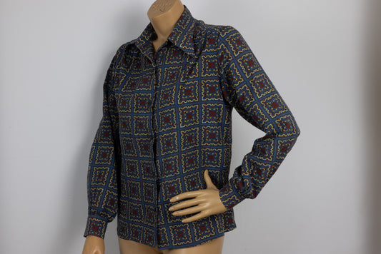 70's Button Up with Dagger Collar