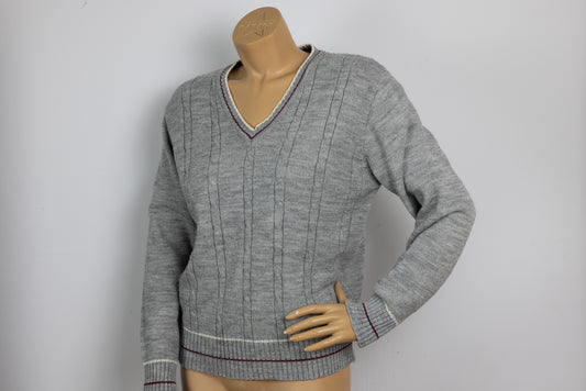 Grey V-Neck Sweater